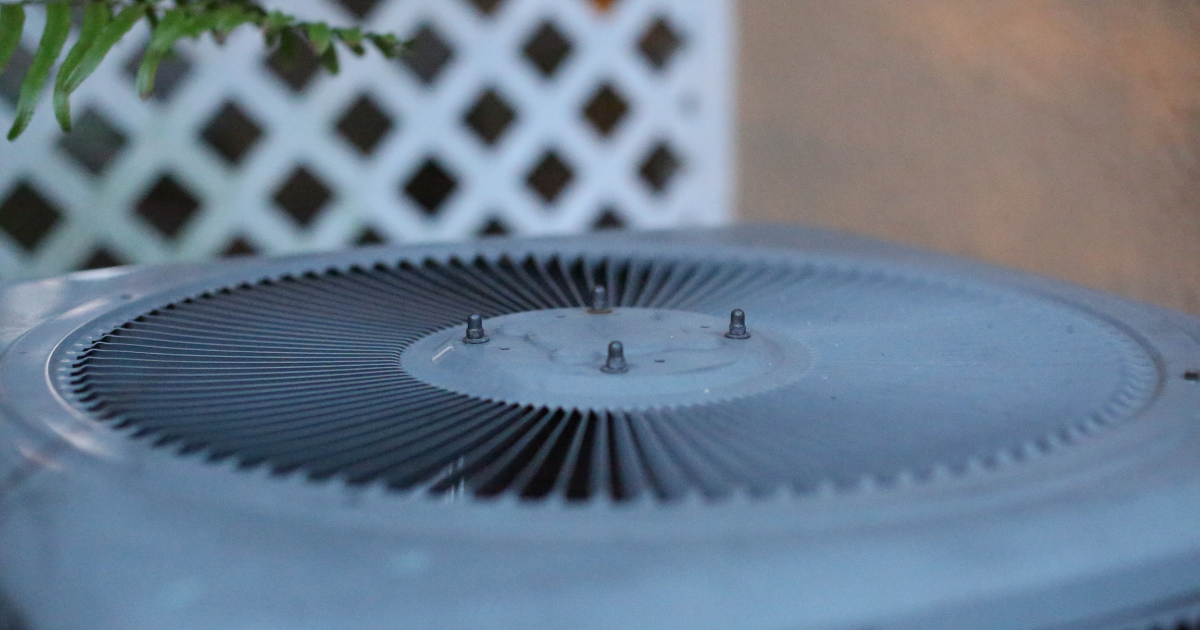 Close up picture of air conditioning fan