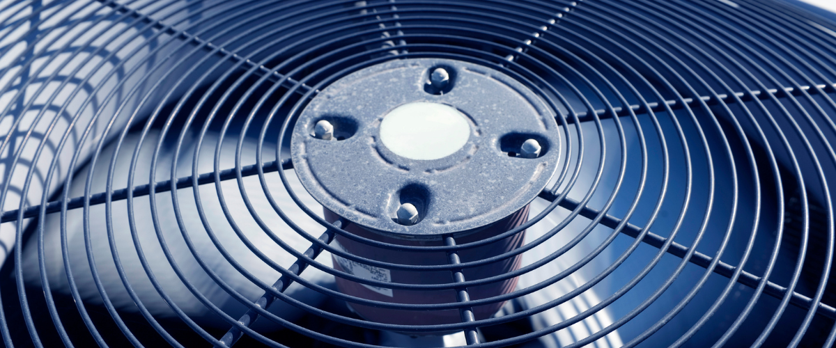 Close up picture of air conditioner fan